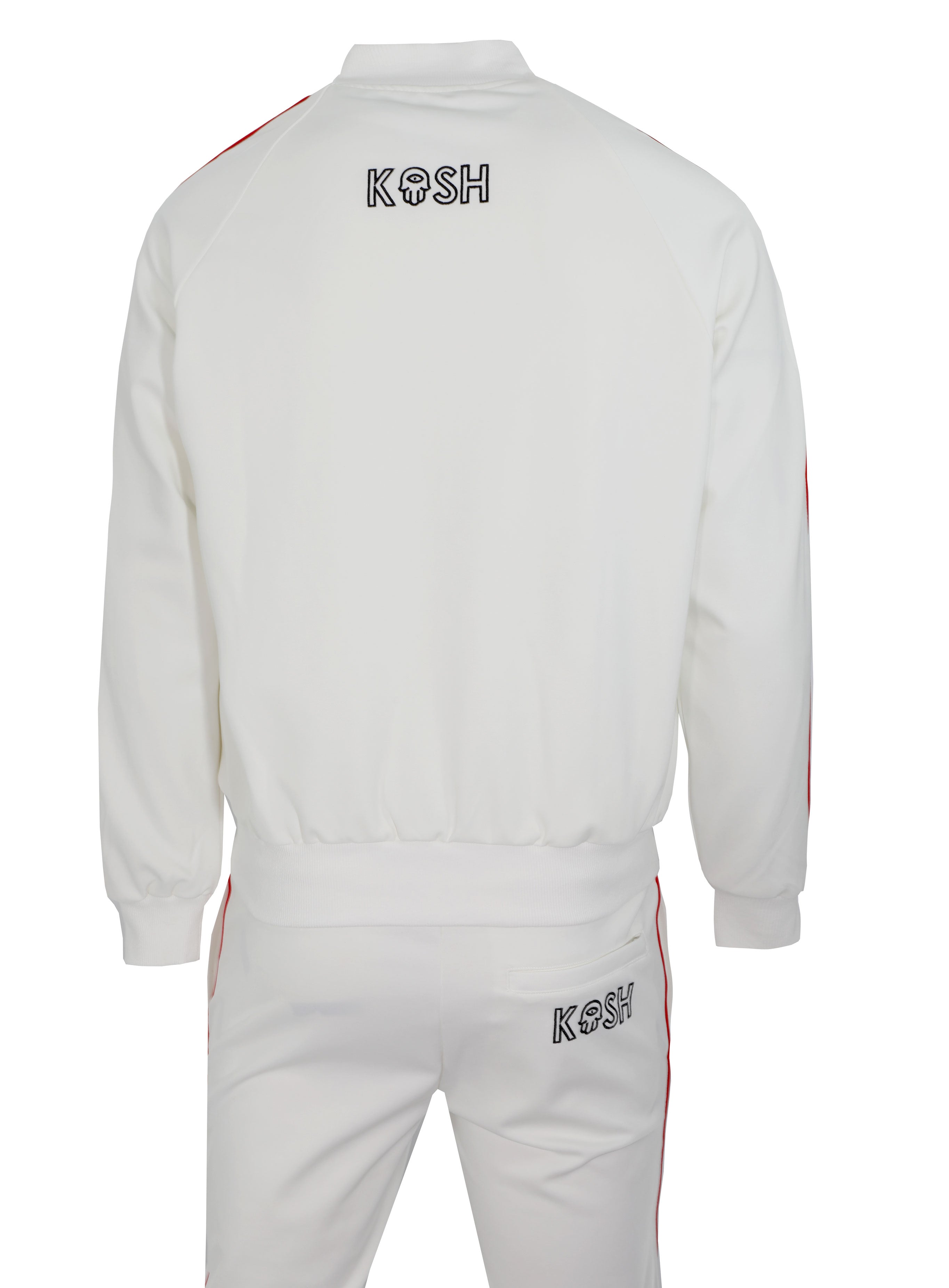 KASH PIPE TRACK JACKET - WHITE