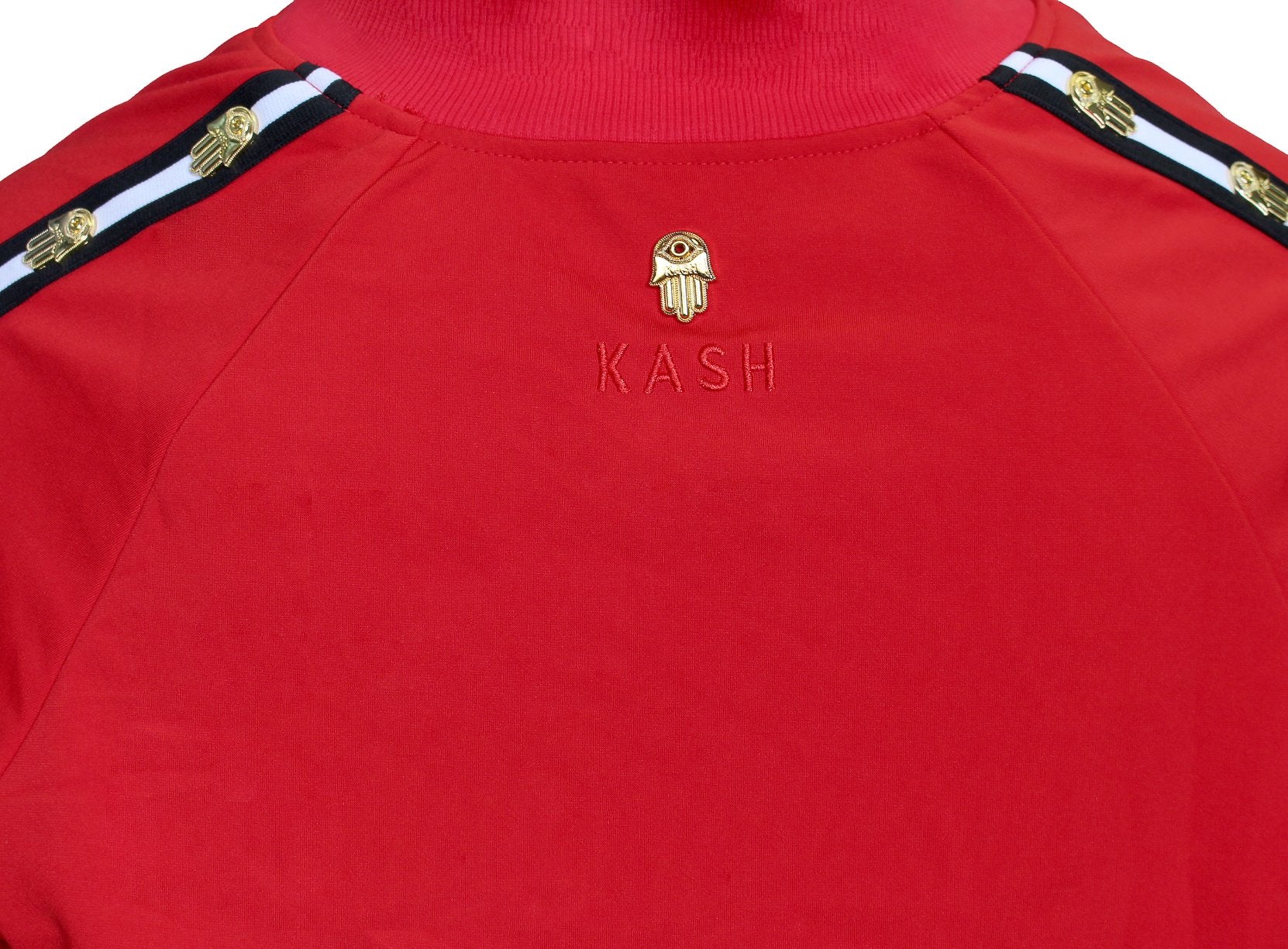 KASH Icon Track Jacket with HAMSA Hand| Red