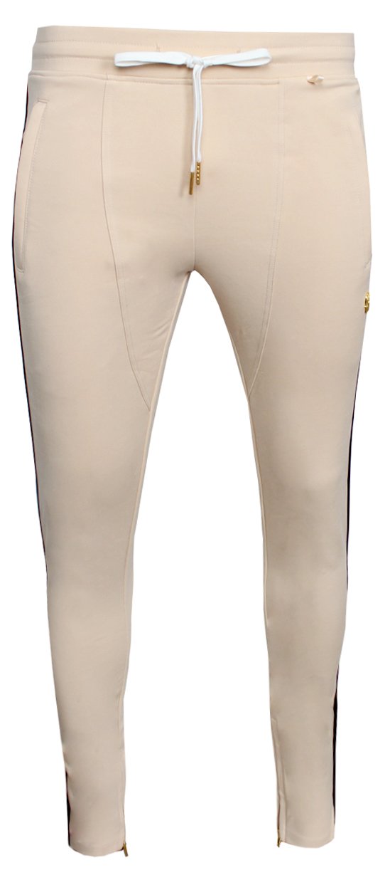 Men's Boot Beige Track Pants-Tan