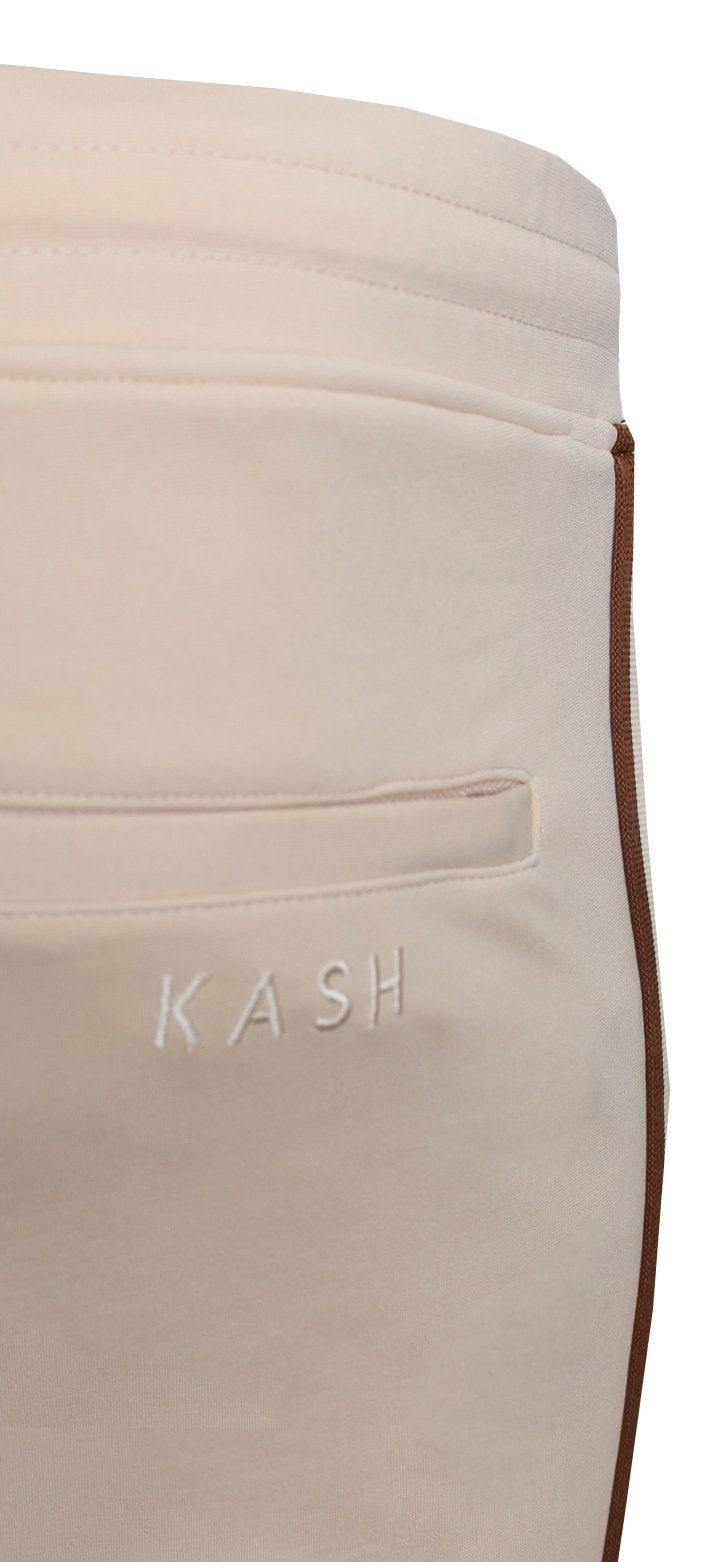 Men's Boot Beige Track Pants-Tan