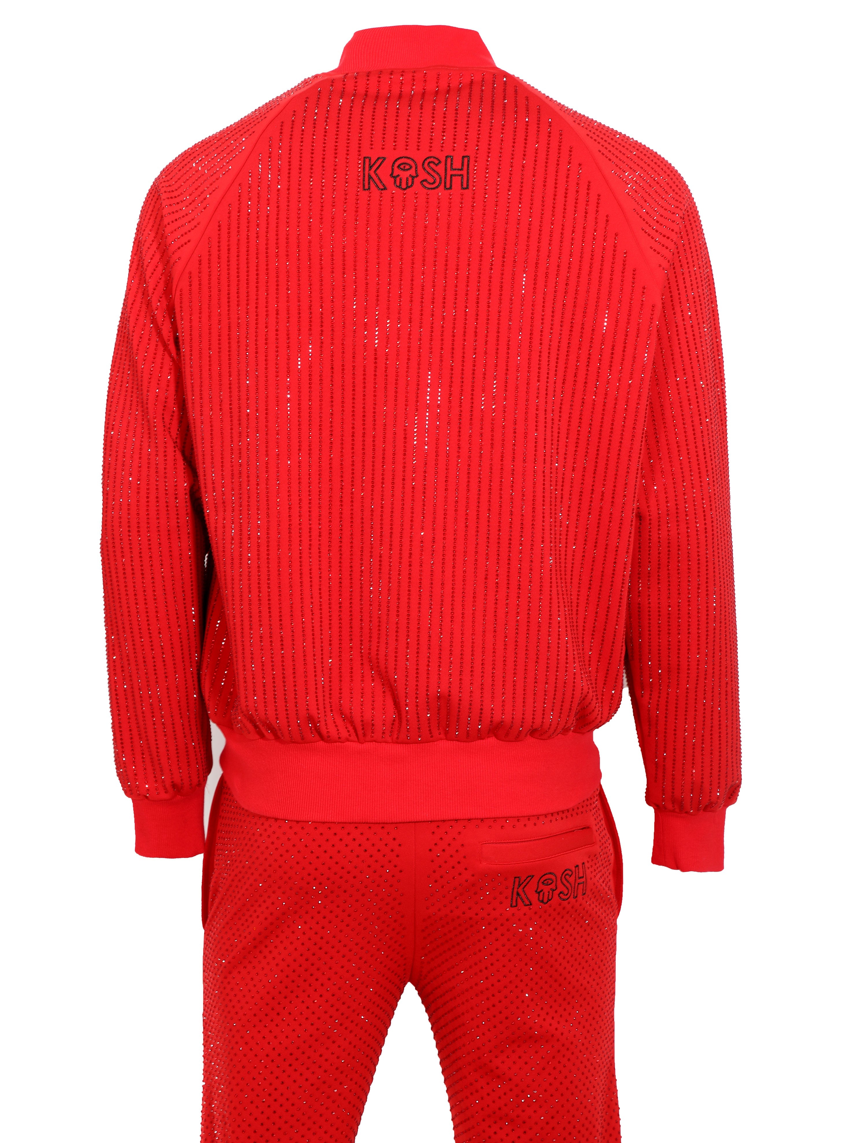 Kash All over diamond track jacket Color: Red 100% Polyester Wrinkle Free Material Fits true to size