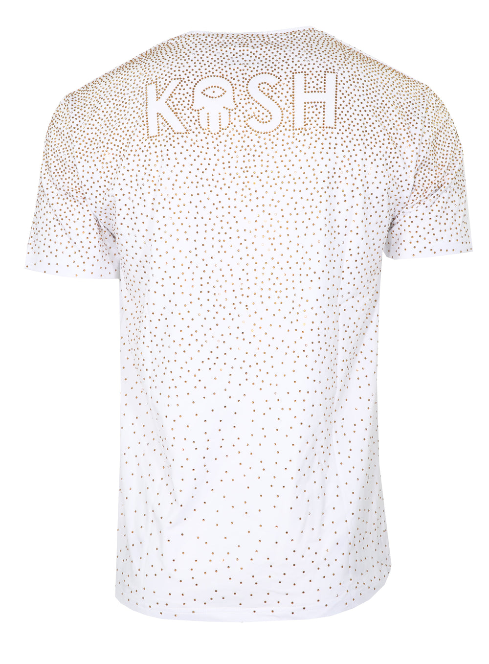 KASH LOGO DIAMOND TEE - WHITE/GOLD CRYSTAL