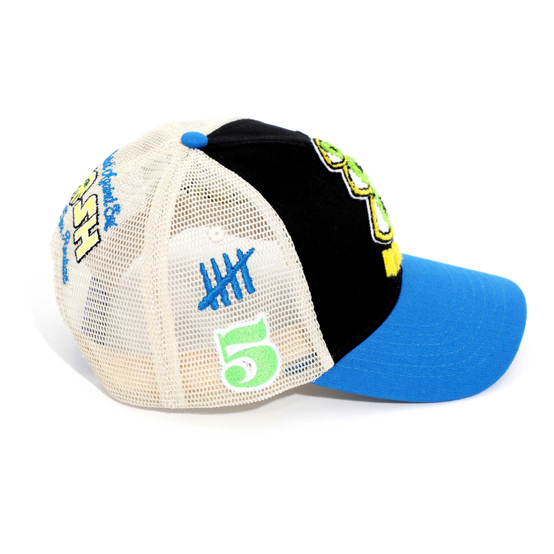 KASH CHENILLE HAMSA EYES SNAPBACK - BLACK W/ BLUE