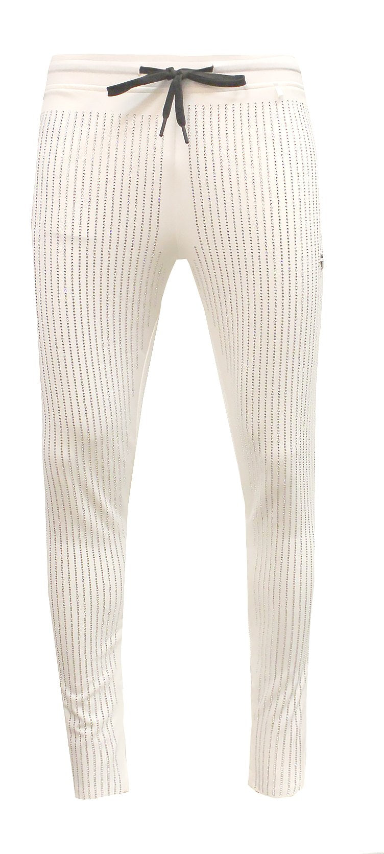 Men's All over Diamonds Pants-White/Clear
