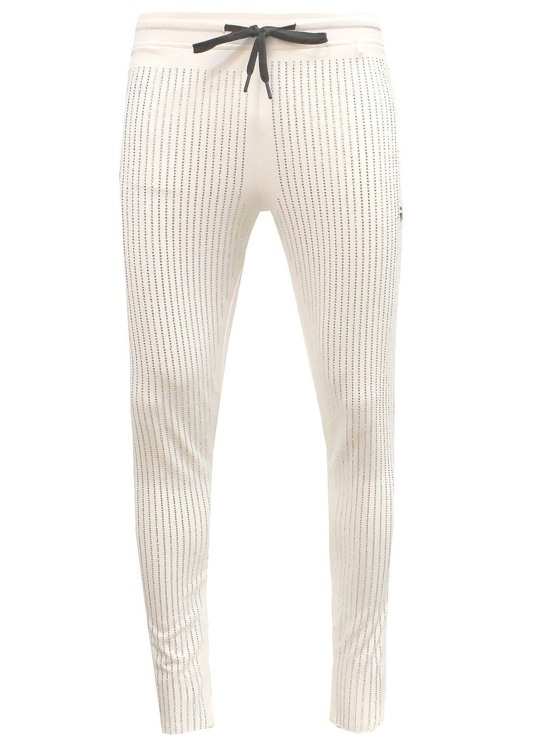 Men's All over Diamonds Pants-White/Clear