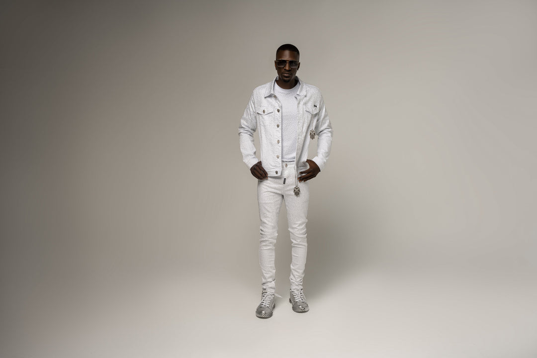 Kash Diamond Jacket - White & Clear