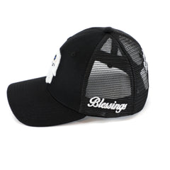 KASH SNAPBACK W| CHENILLE HAMSA - BLACK