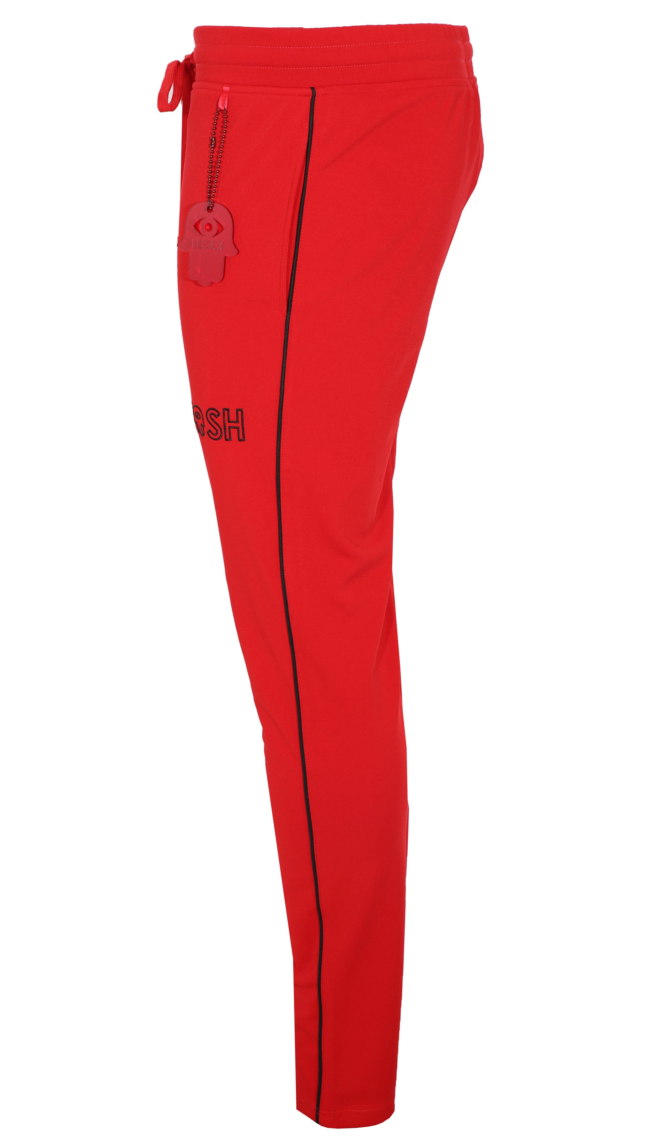 KASH PIPE TRACK PANTS - RED