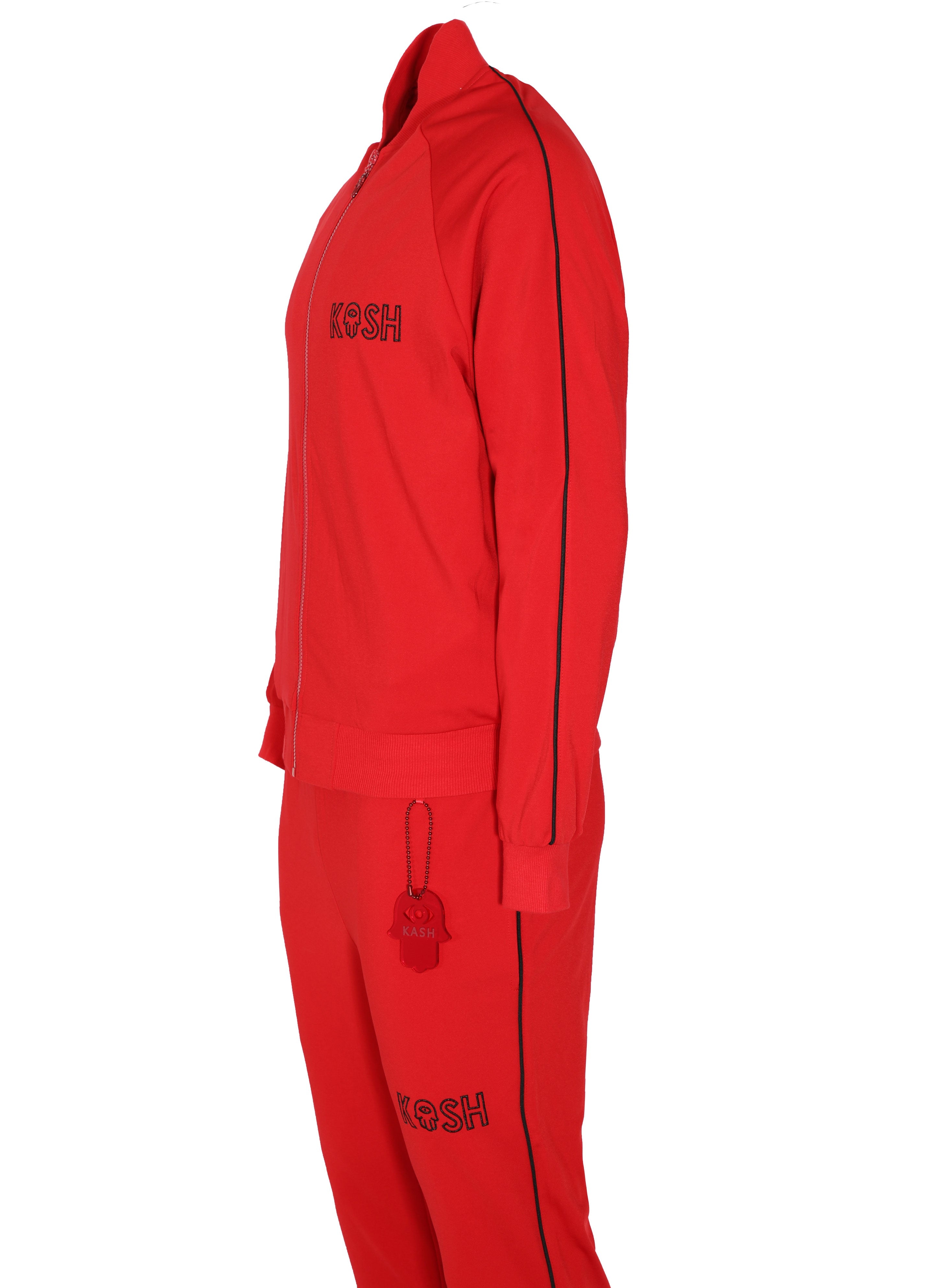 KASH PIPE TRACK PANTS - RED