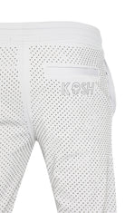 Kash Crystal Track Pants with Hamsa Logo Side Stripes detail Color: Light Grey Wrinkle Free Material Fits true to size
