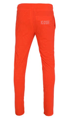 KASH ALL OVER DIAMOND TRACK PANTS - ORANGE