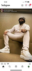 KASH ALL OVER DIAMOND TRACK PANTS - BEIGE