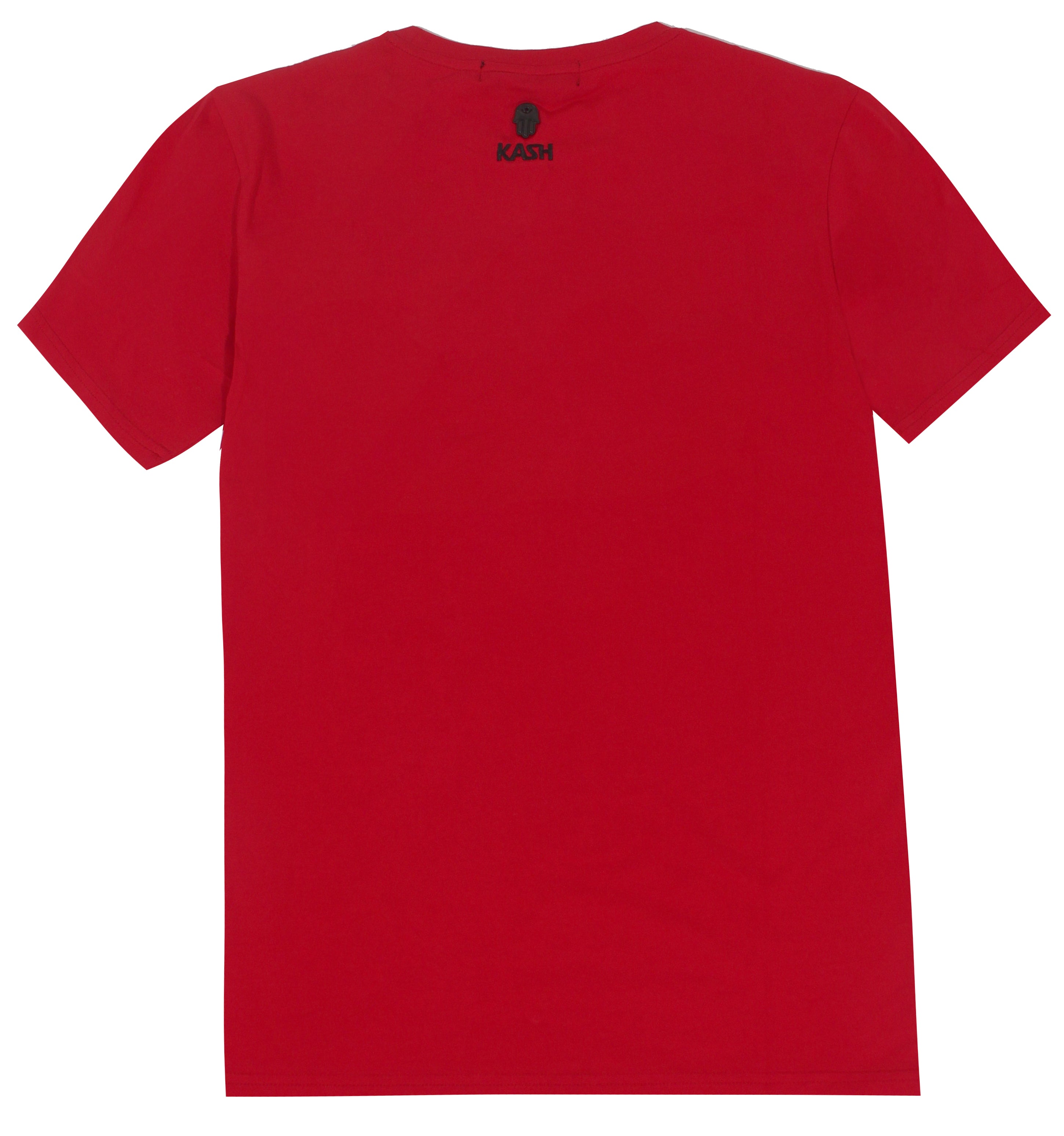 Embroidered Short Sleeve Tee-Red