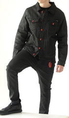 HAMSA POCKET WAX DENIM - BLACK