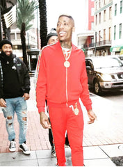KASH Icon Track Jacket with HAMSA Hand| Red