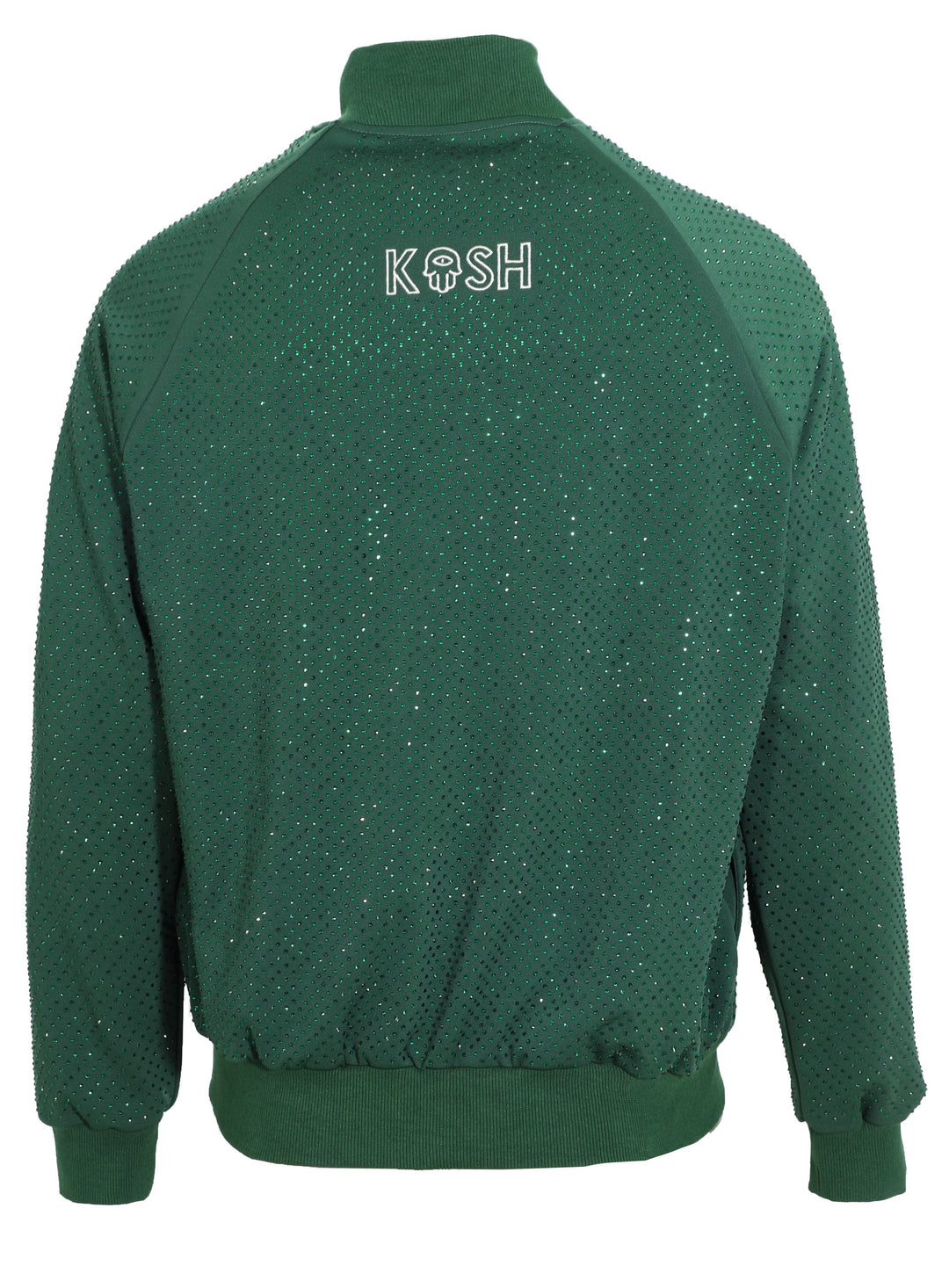 Kash All Over Diamond Track Jacket Zip Closure Color: Green 100% Polyester Wrinkle Free Material Fits true to size