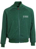 Kash All Over Diamond Track Jacket Zip Closure Color: Green 100% Polyester Wrinkle Free Material Fits true to size