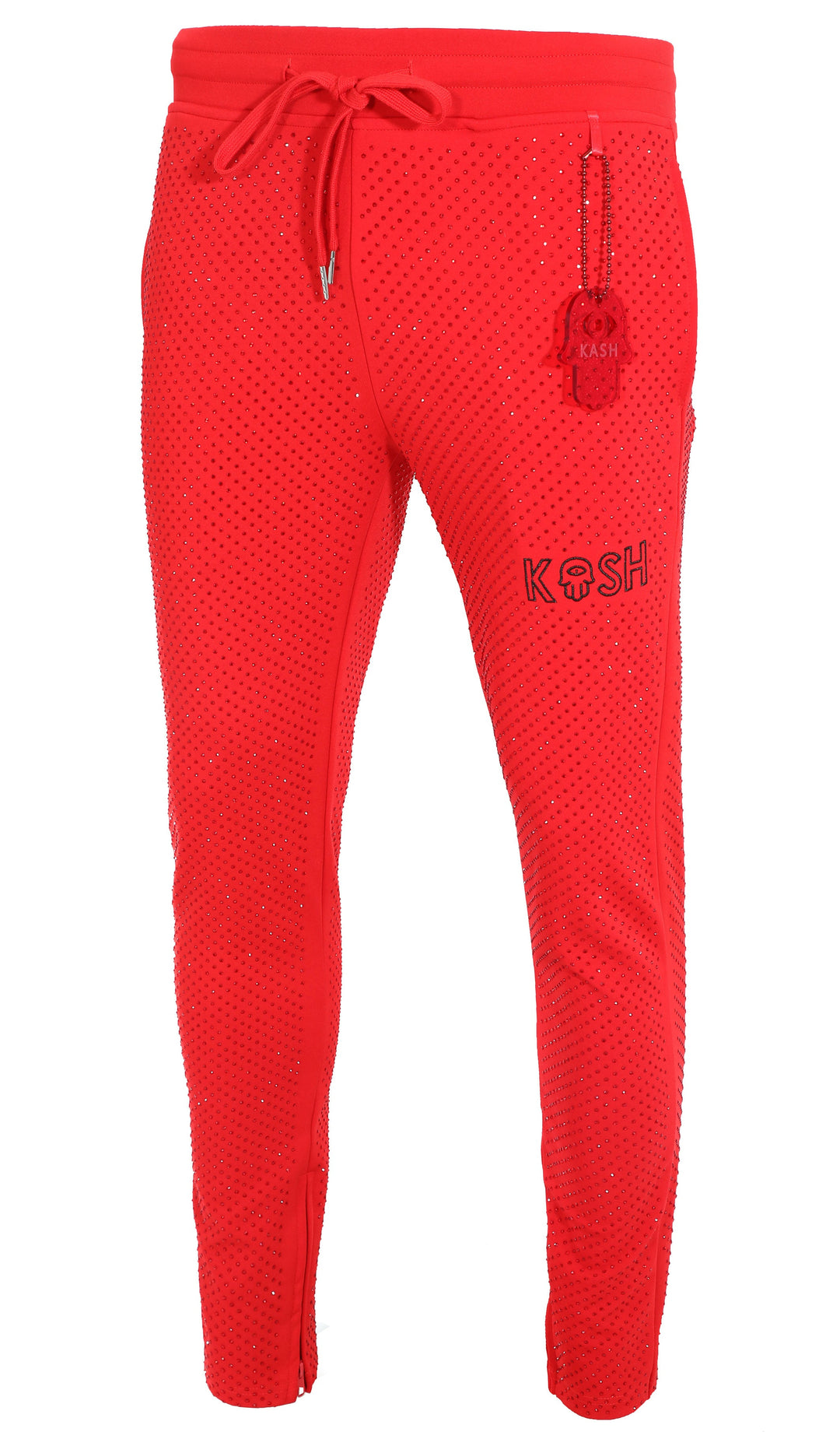 Kash All Over Diamond Track Pants- Red